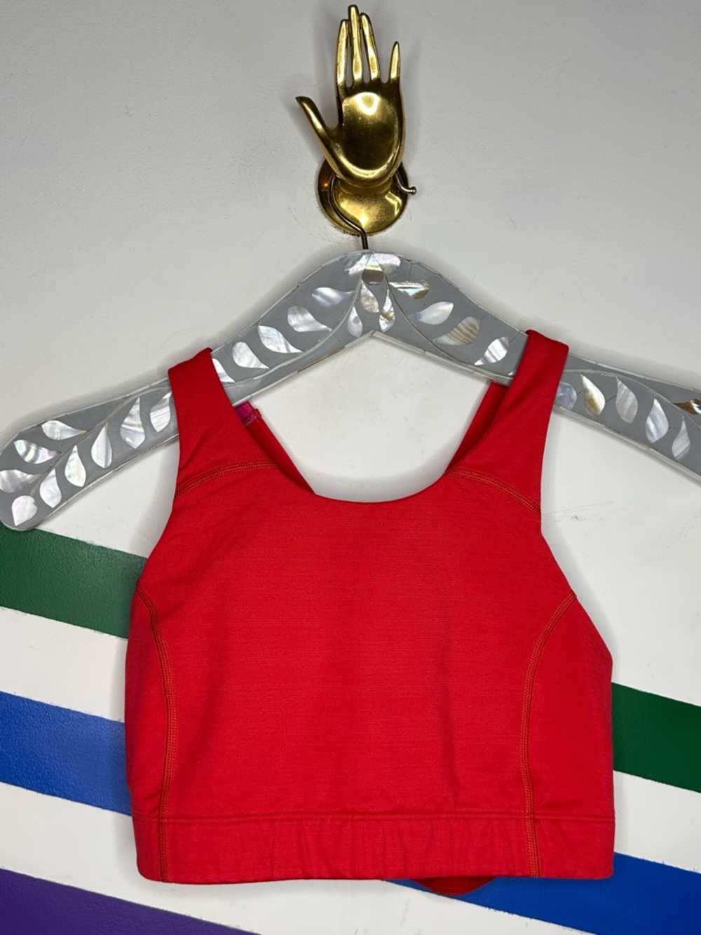 Outdoor Voices red sports bra crop top size small